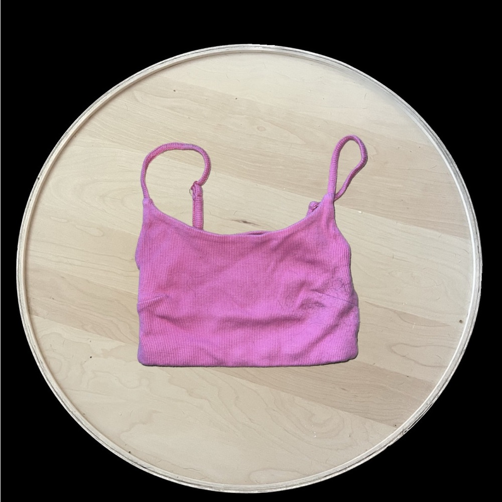 women’s Pink Backless Crop Top